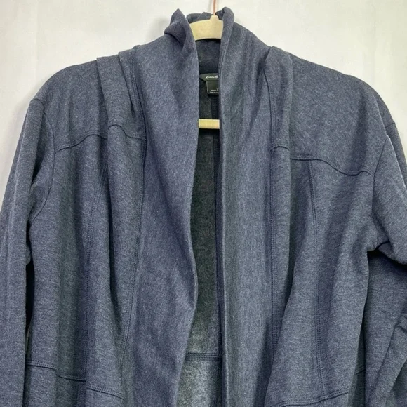 Eddie Bauer Fleece Summit Wrap Open Cardigan Thumb Holes - Picture 2 of 9